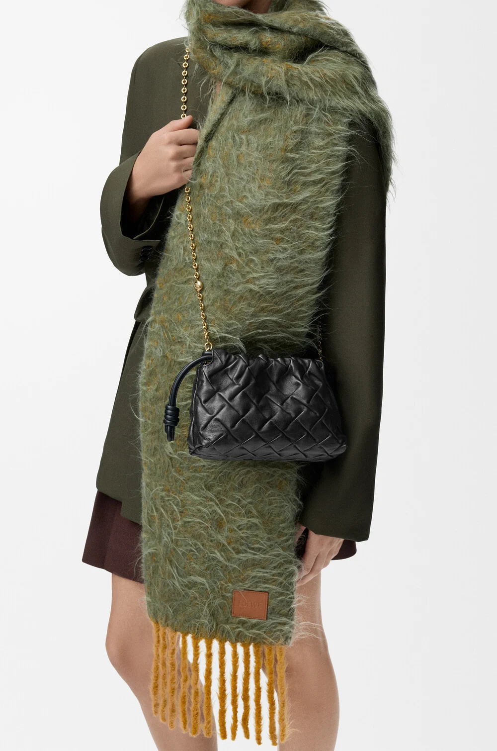 Loewe Mini Flamenco Shoulder Bag In Black