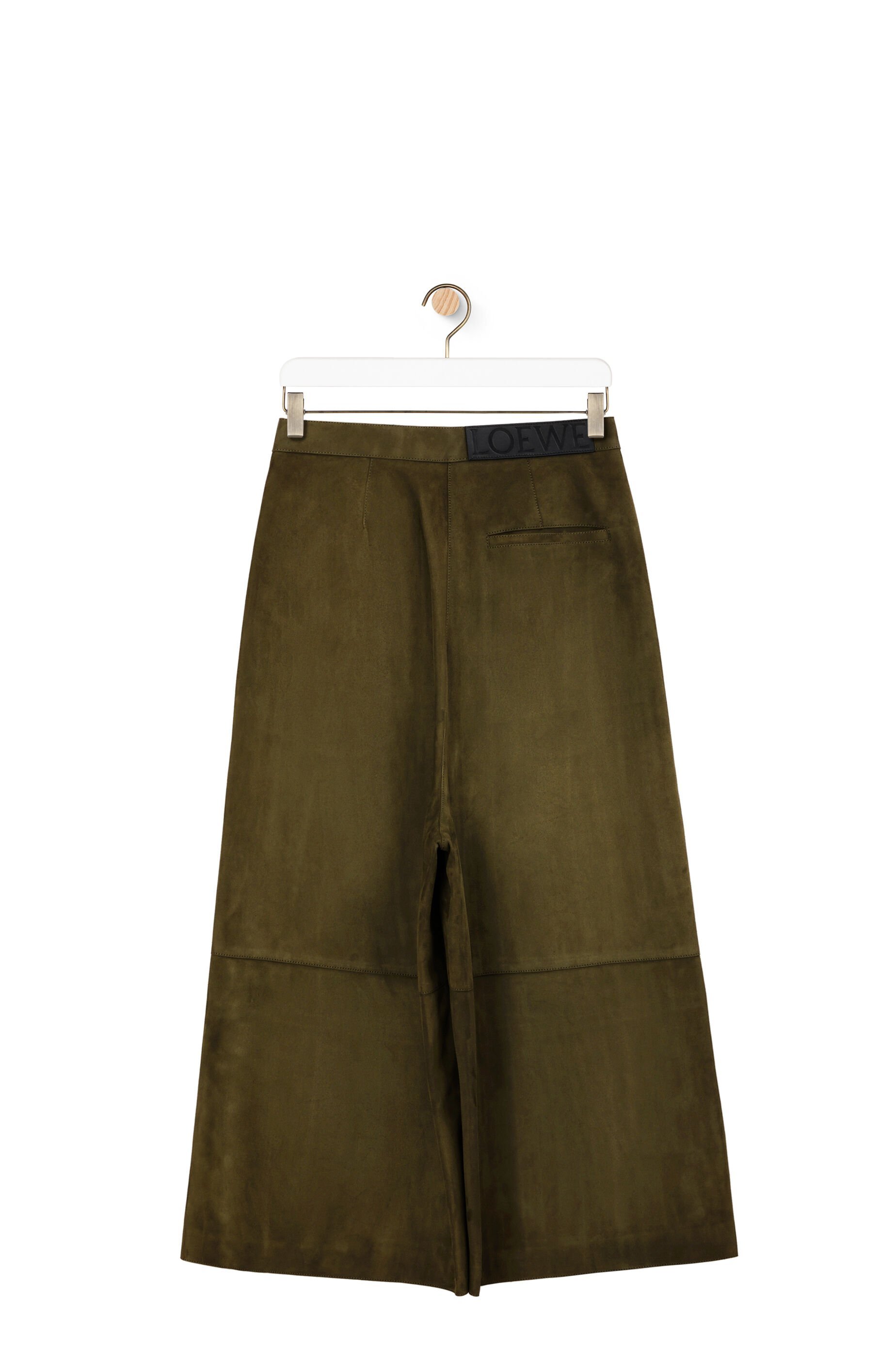 Shop Loewe Wide-legged Casual Pants In Green
