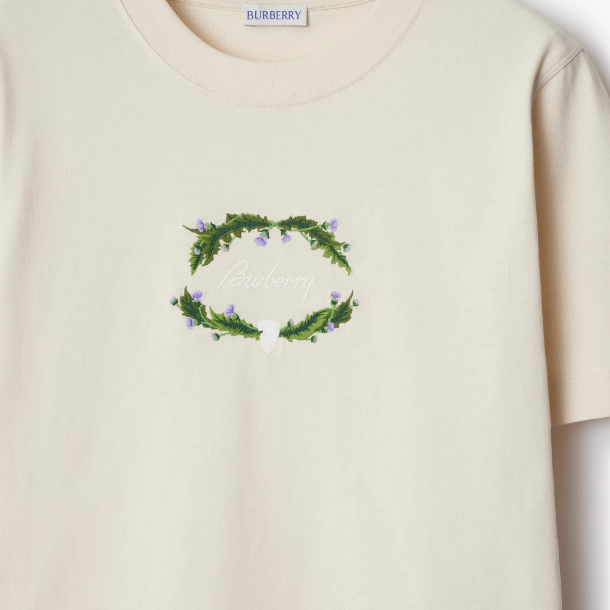 Burberry Women's Mc Sic Natural Flower Logo T-shirt In White