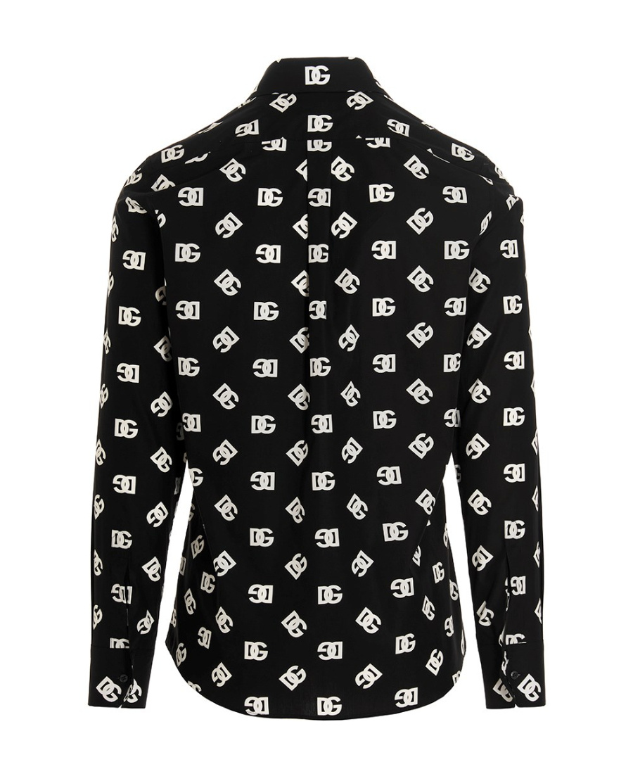 Dolce & Gabbana Dolce&gabbana Black Printed Cotton Shirt In Black