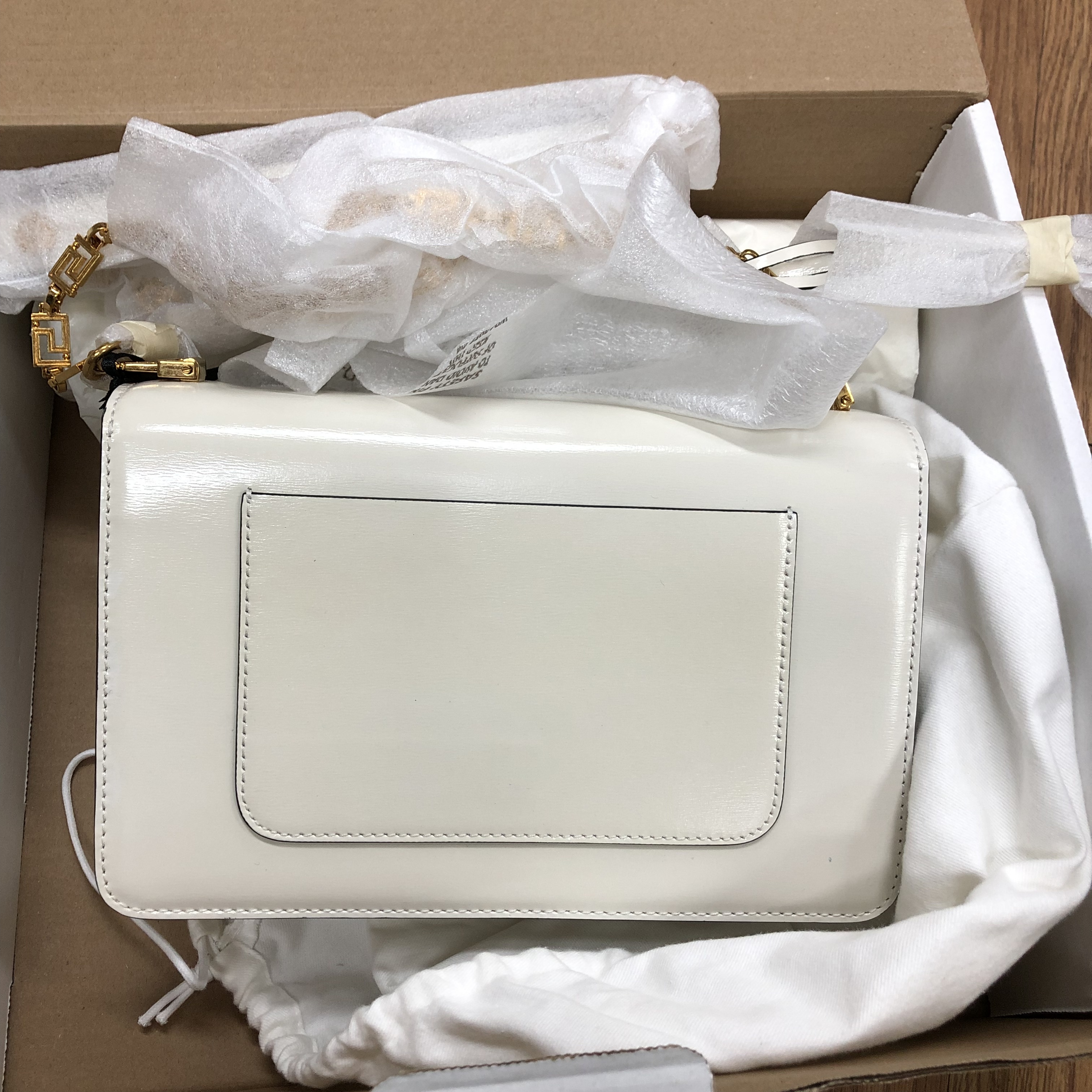 Versace Medium Icon Shoulder Bag In White