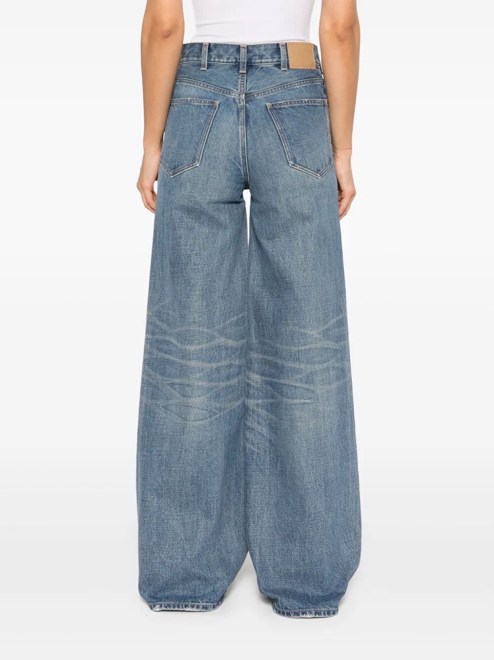 Celine Belt-loop Jeans In Gray