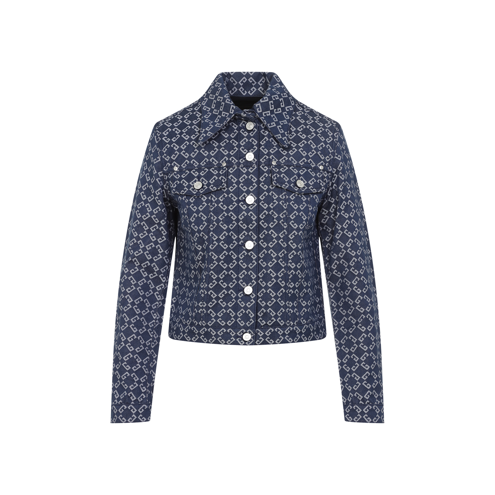 Givenchy Logomania Denim Jacket In Blue