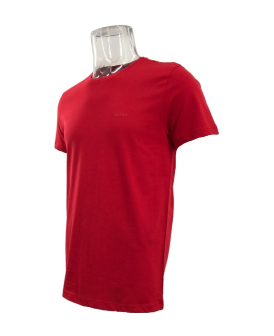 Hugo Boss T-shirt With Round Neck And Short Sleeves In Red