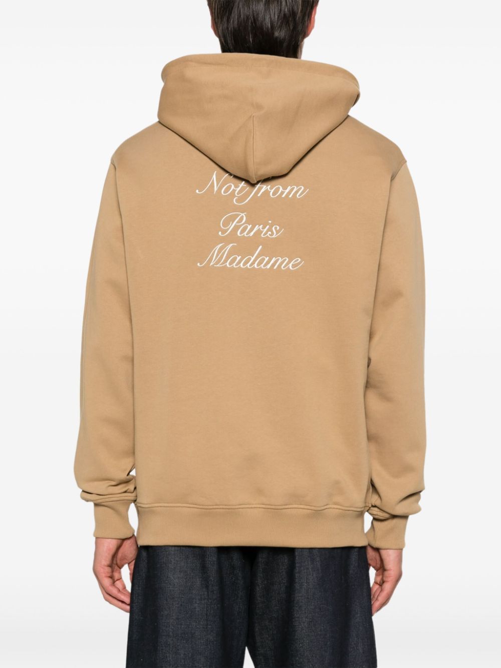Drôle De Monsieur Le Hoodie Slogan Calligraphy Hoodie In Nude