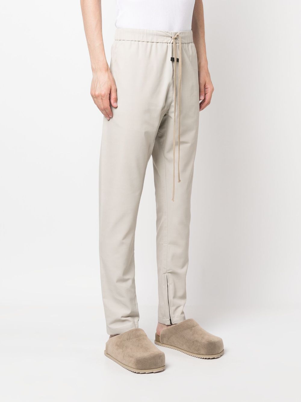 Fear Of God Tapered-leg Drawstring Trousers In White