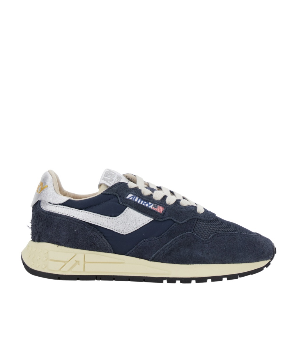 Autry Reelwind Blue Low Top Sneakers With Logo Patch On Tongue And Side And Logo Lettering On The Heel In
