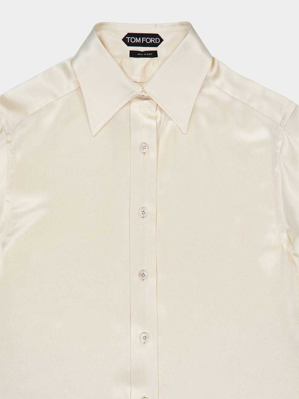 Shop Tom Ford Silk Shirt In White