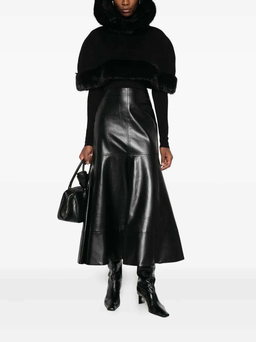 By Malene Birger Faux-fur Trim Hooded Jacket In Black