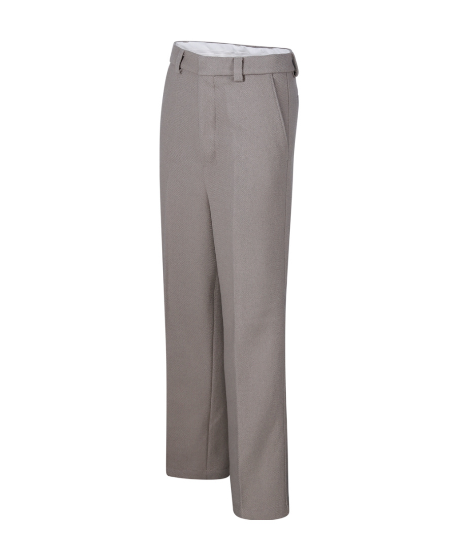 Shop Ami Alexandre Mattiussi Ami Paris Straight-leg Pleat-detailed Trousers In Gray