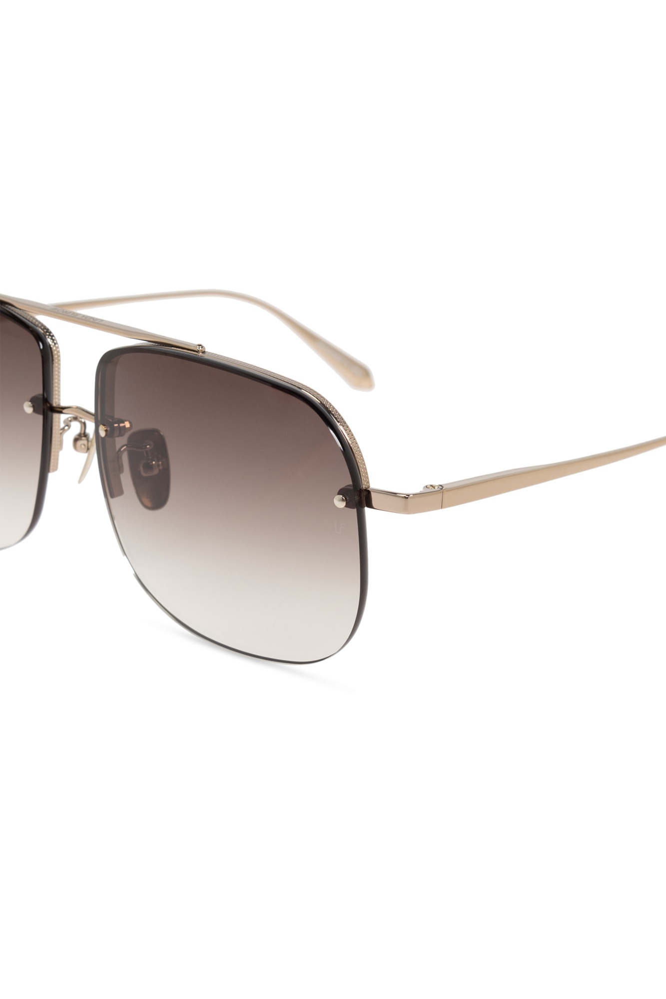 Linda Farrow Full Frame Sunglasses In White