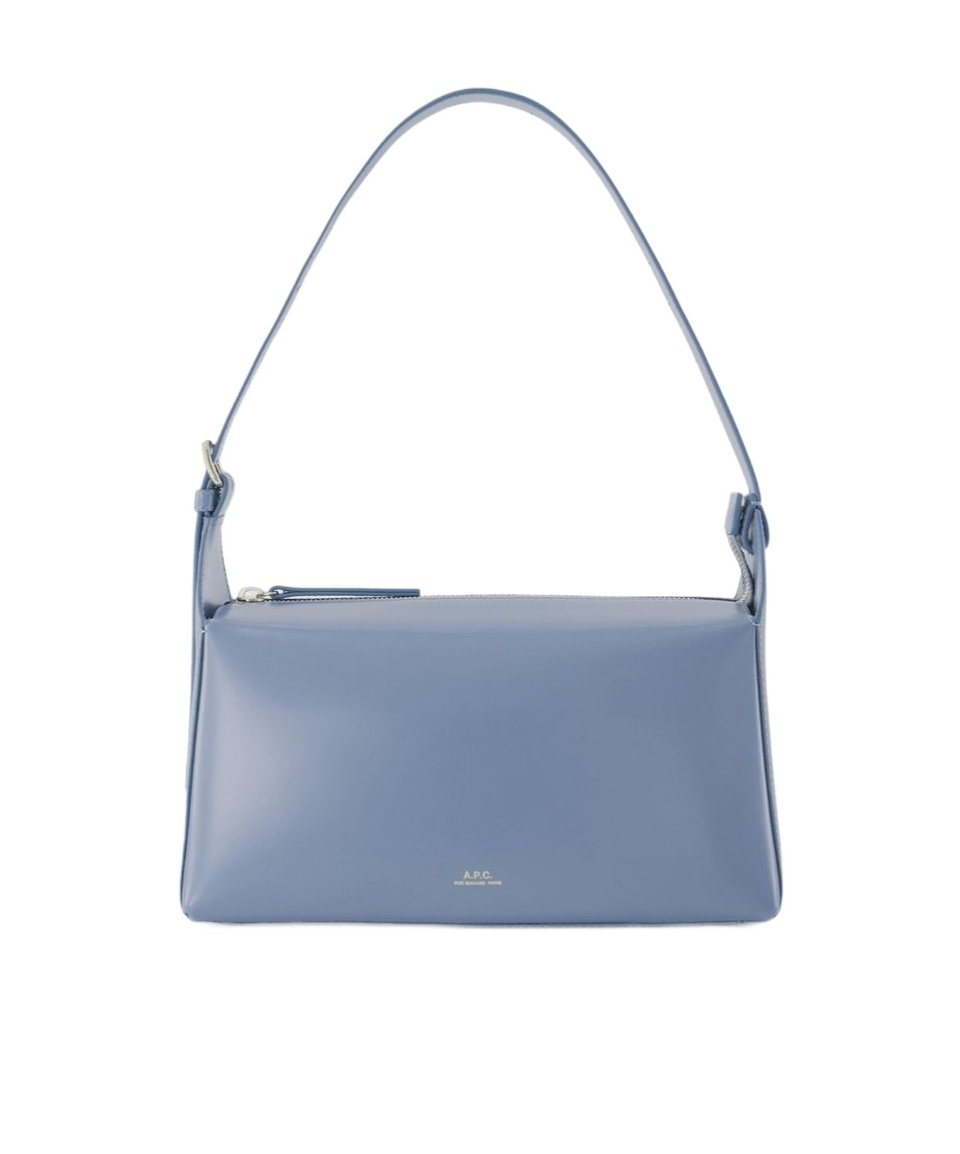 Apc A.p.c. Virginie Shoulder Bag - Leather - Blue In Blue
