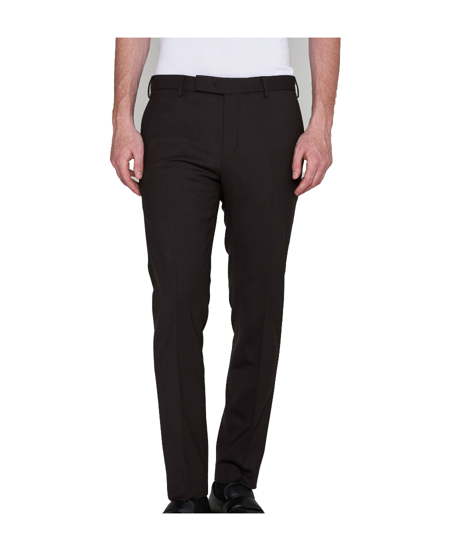 Pt Torino Pant Wool Stretch Front Pleats In Black