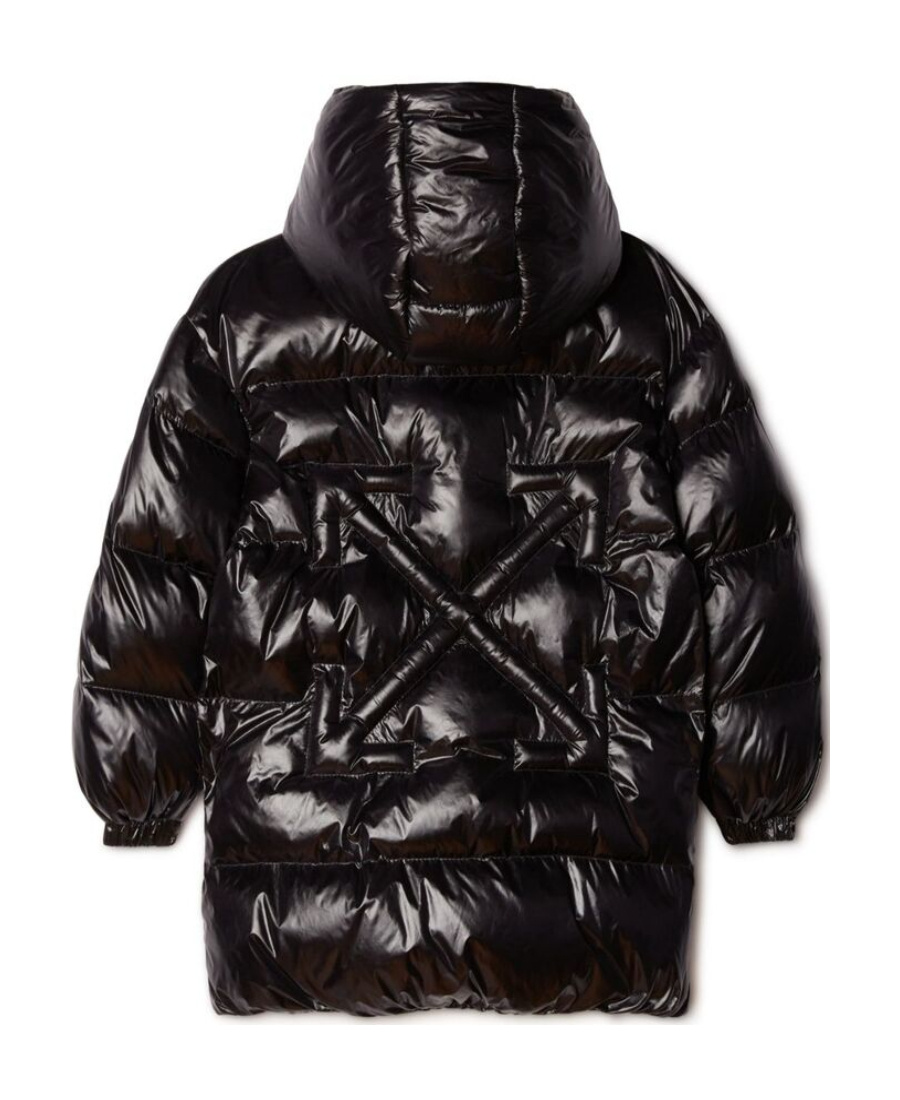 Off-white Arrows-motif Quilted Puffer Jacket In Black