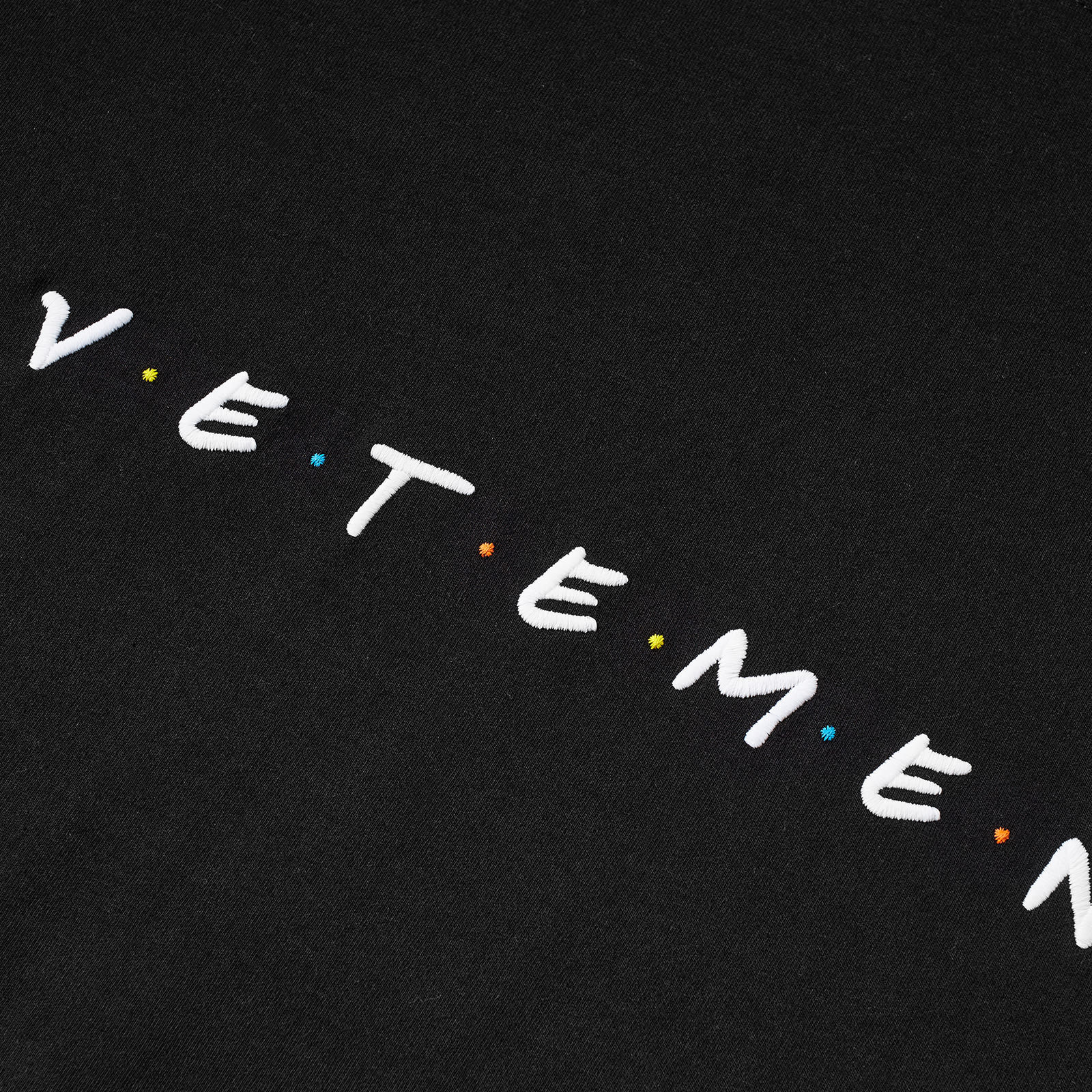 Vetements Logo-print Cotton T-shirt In Black