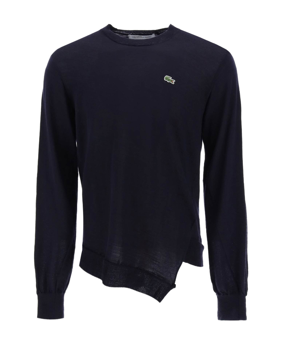 Comme Des Garçons Asymmetric Hem Wool Jumper In Black