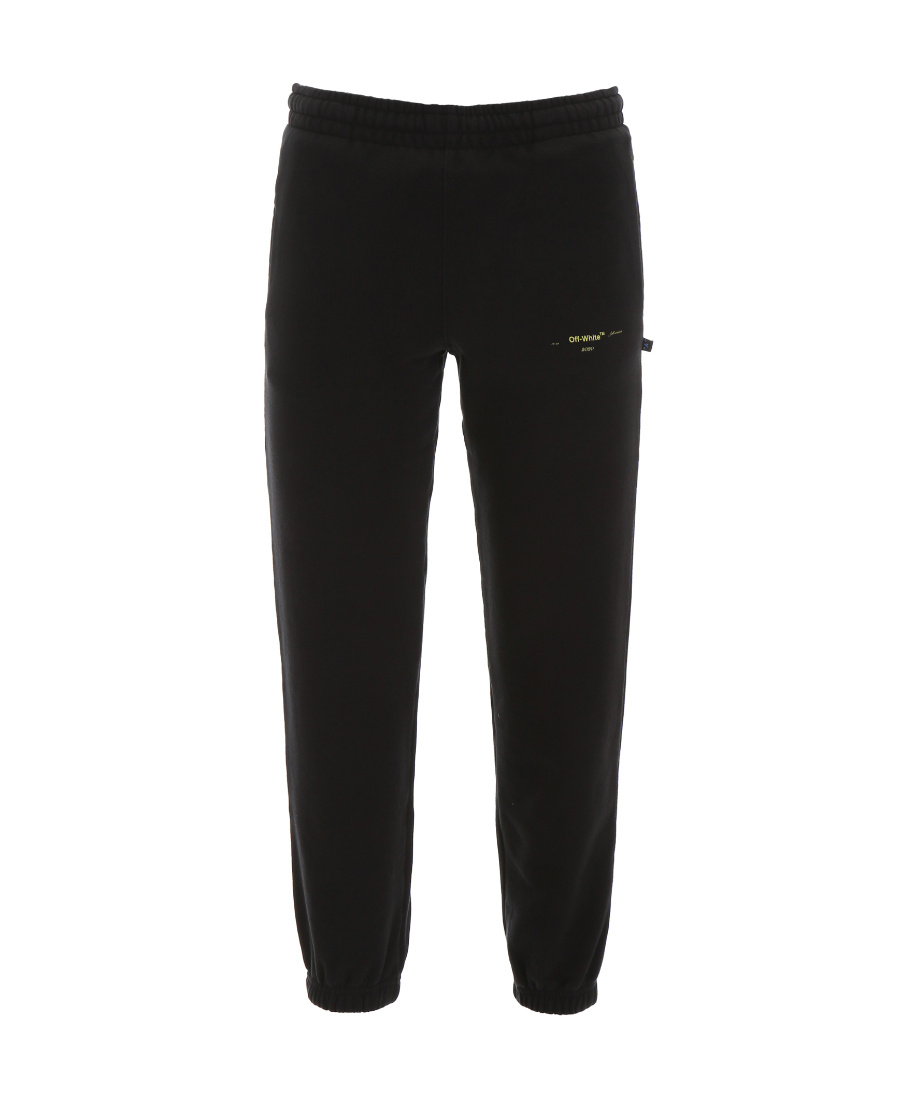 Off-white Logo Printed Sweatpants In Black