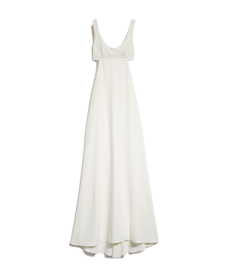 Max Mara Long Cady Dress In Gray