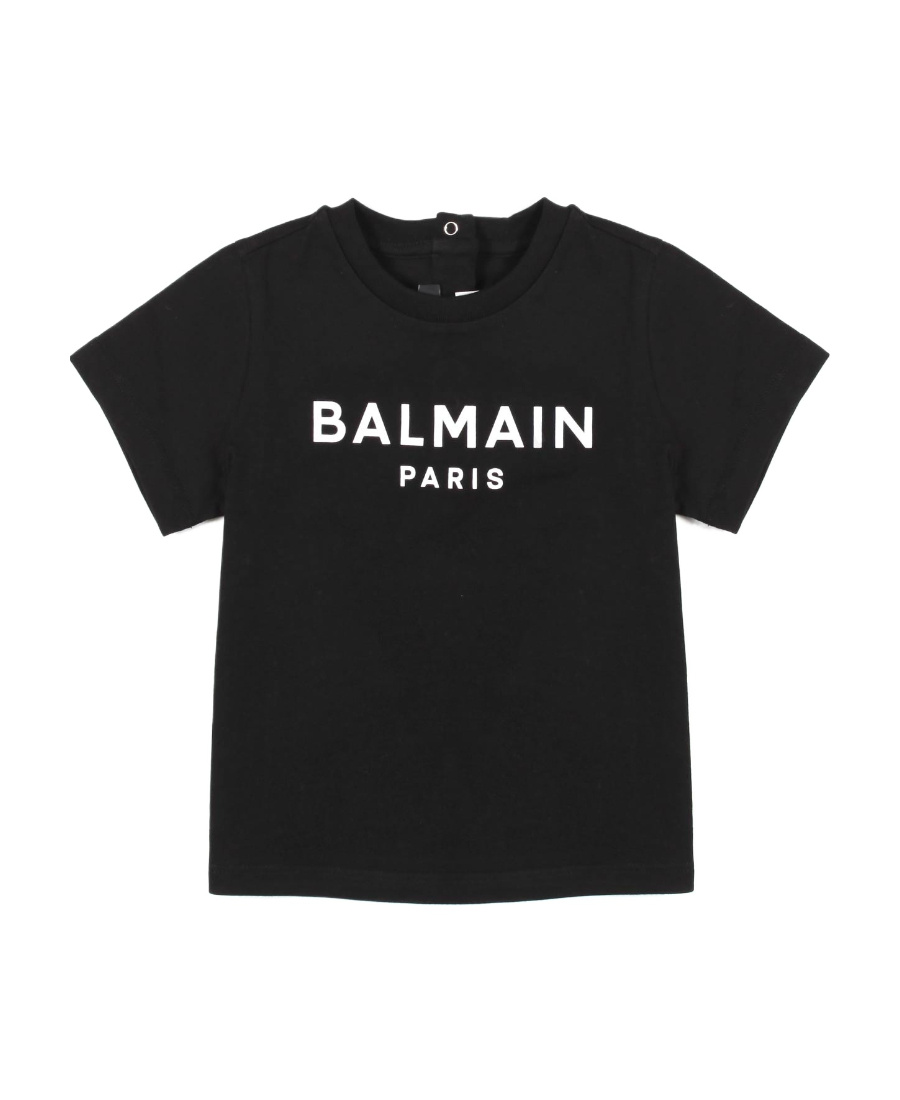 Balmain Logo-print Cotton T-shirt In Black