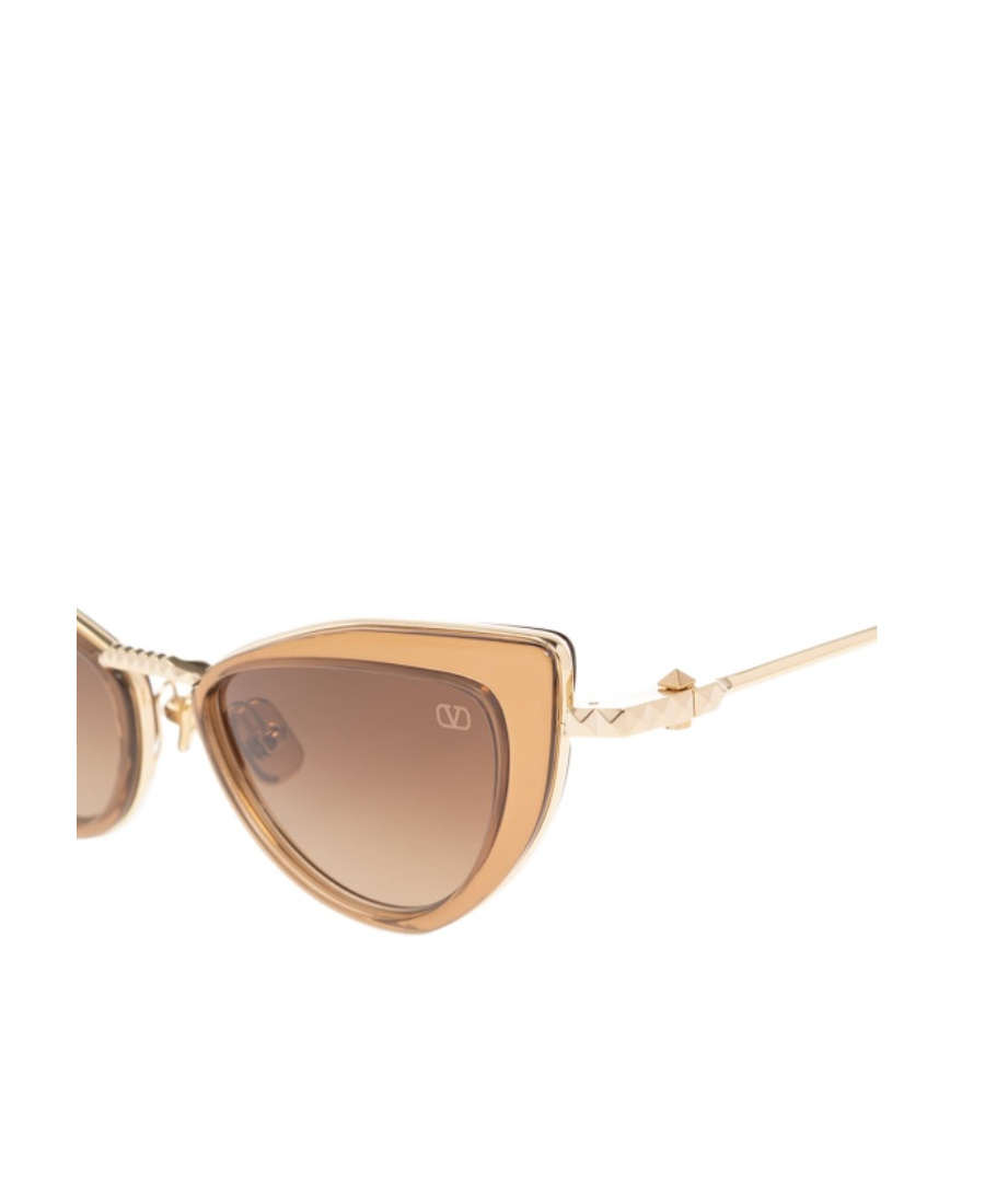 Valentino Logo Cat-eye Frame Sunglasses In Nude