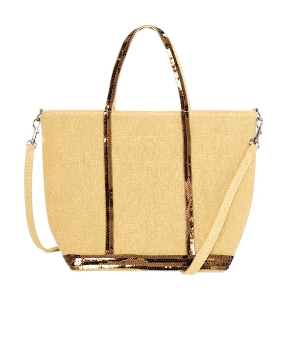 Vanessa Bruno Sequin Detail Shoulder Bag In Nude