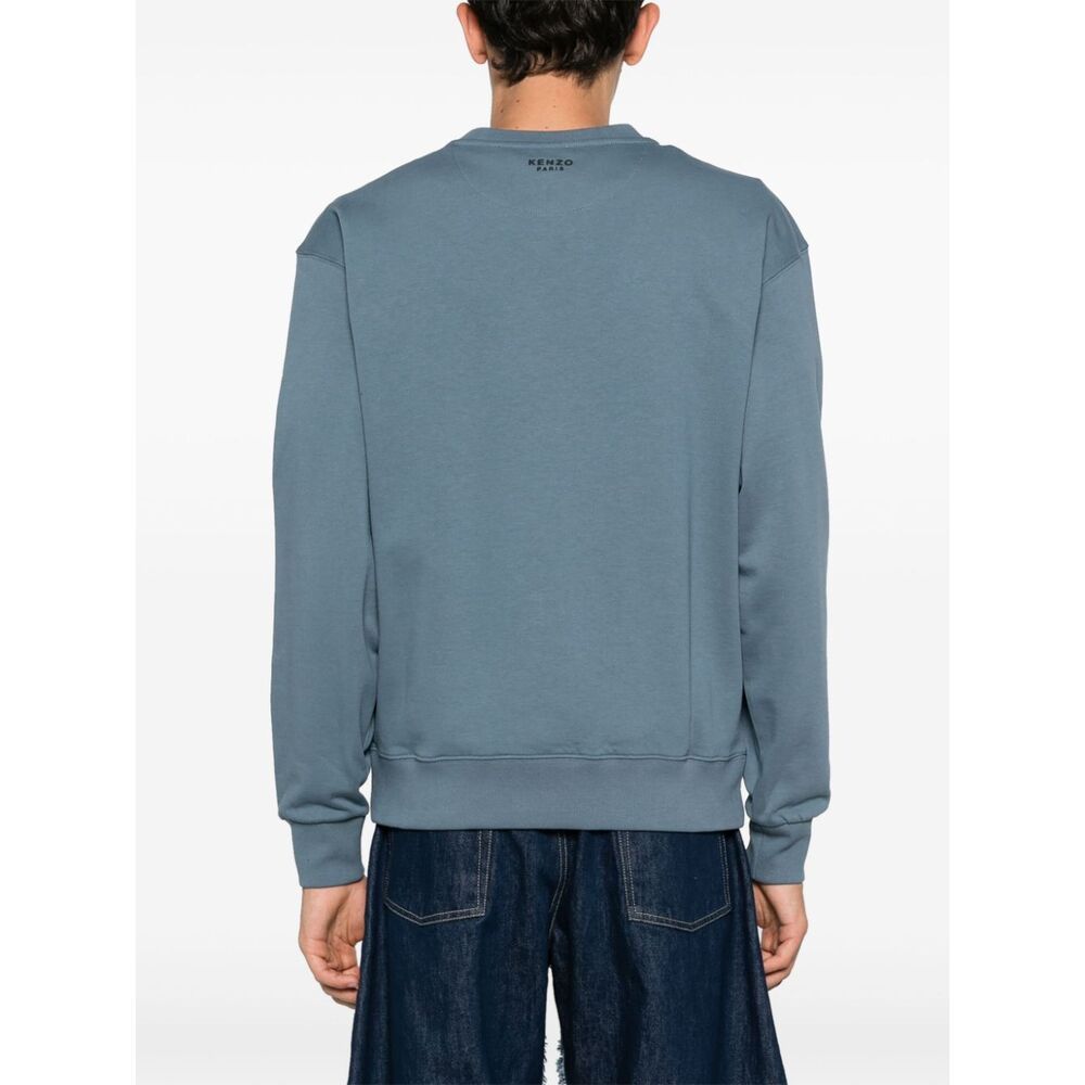 Kenzo 'lucky Tiger' Embroidered Classic Sweatshirt In Blue
