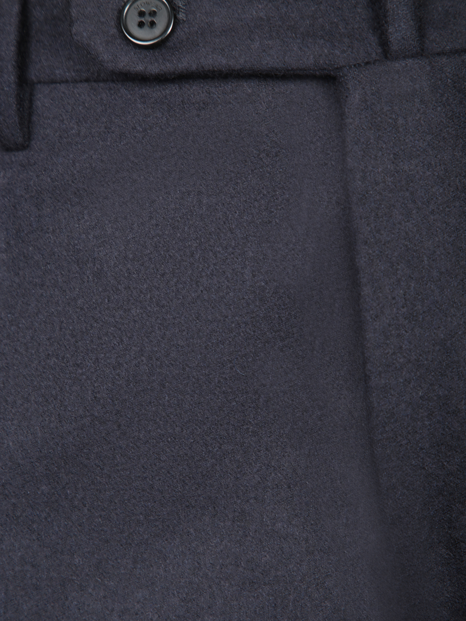 Incotex Dark Blue Wool Flannel Trousers In Blue