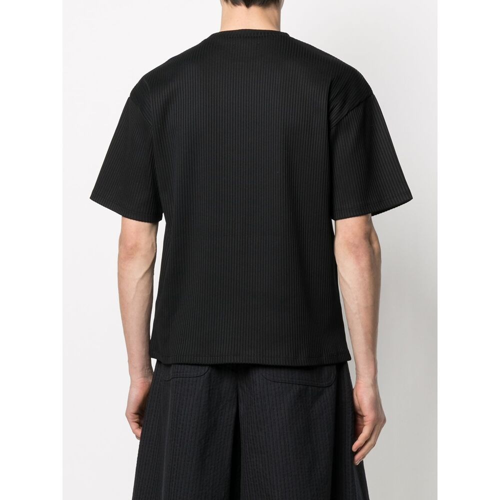 Opening Ceremony Logo-print Ribbed T-shirt In Black