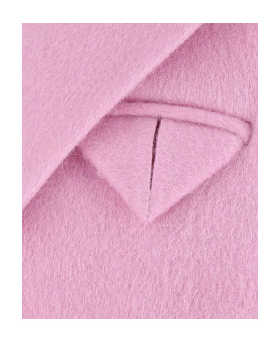 Bottega Veneta Double-breasted Wool Blend Coat In Pink