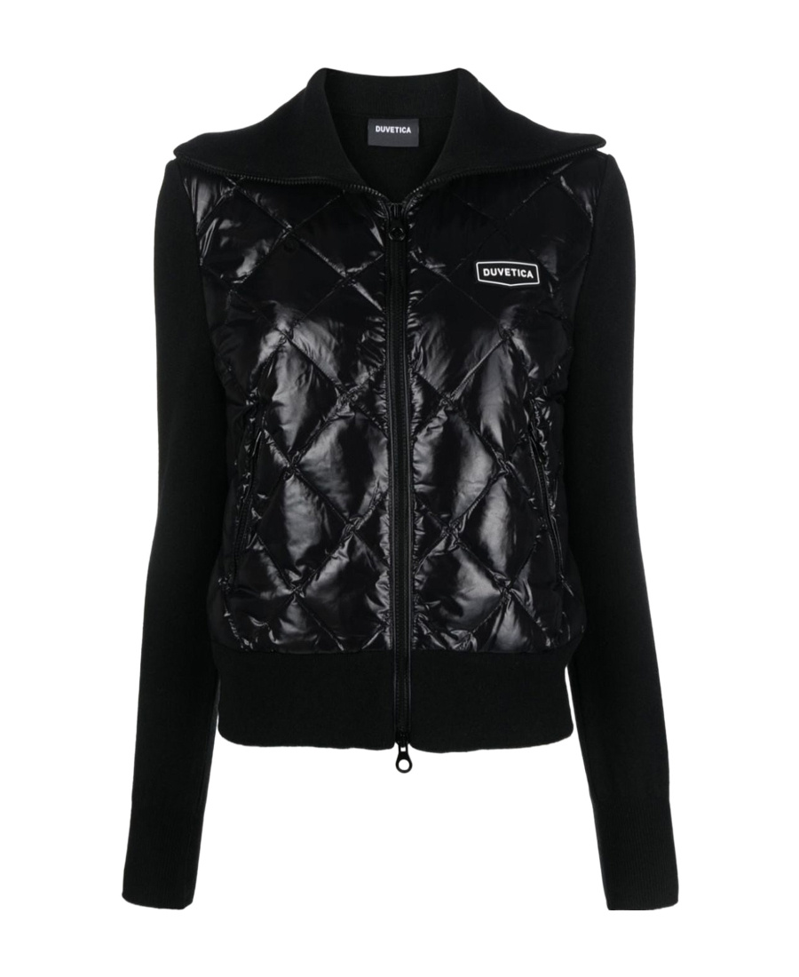 Duvetica Logo-patch Quilted Puffer Jacket In Black
