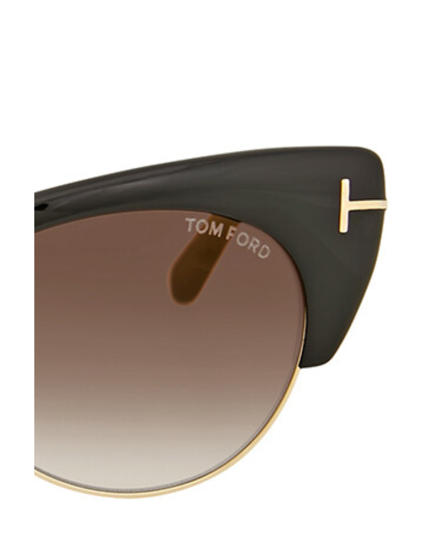 Tom Ford Logo Gradient Sunglasses In Black