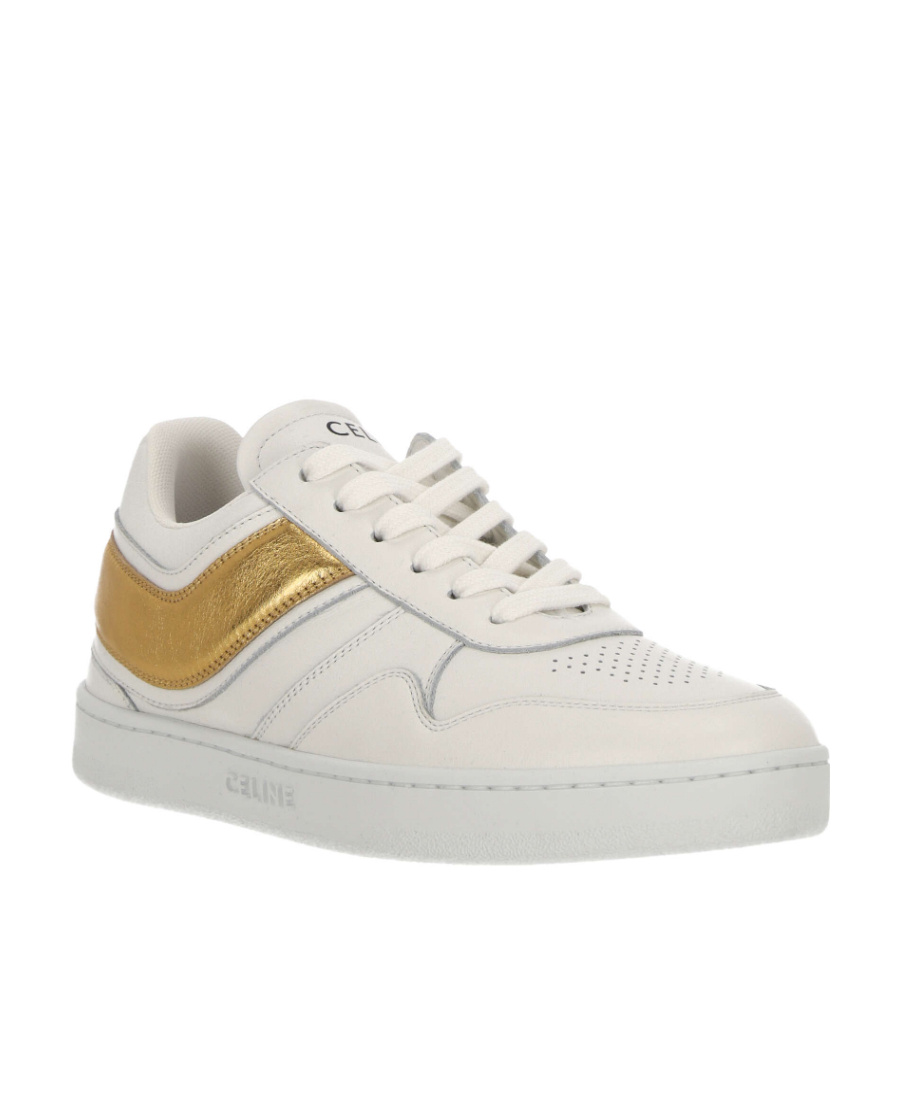 Celine Logo Low-top Leisure Sneakers In White