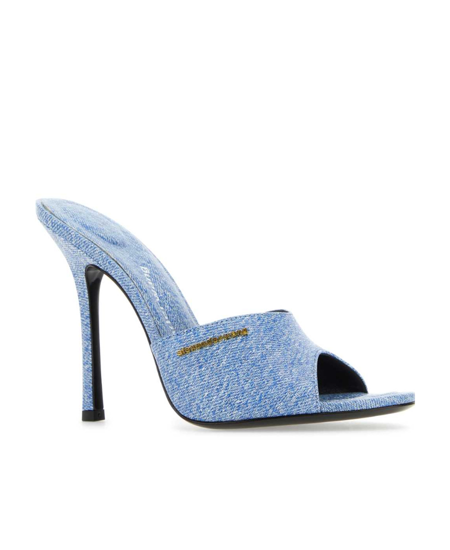 Alexander Wang Lucienne 105mm Denim Mules In Blue