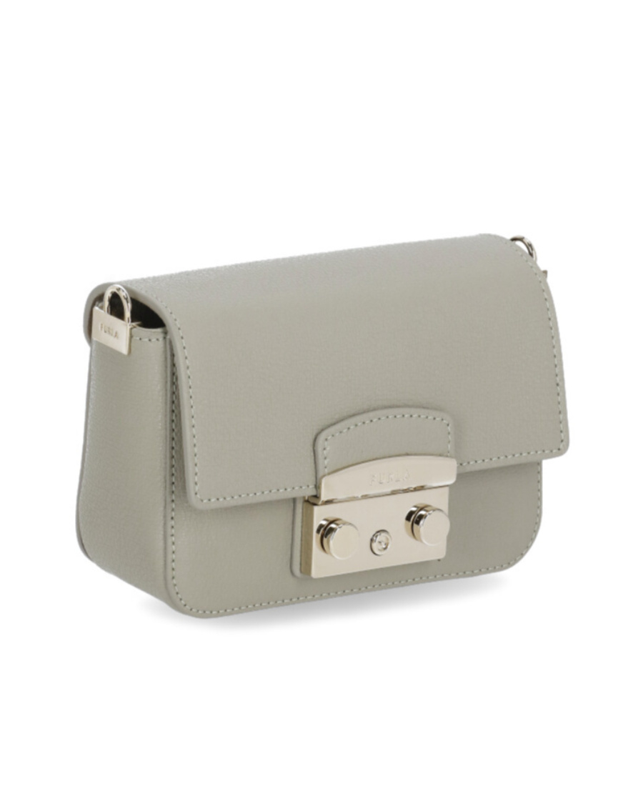 Furla Metropolis Mini Crossbody Bag In Gray