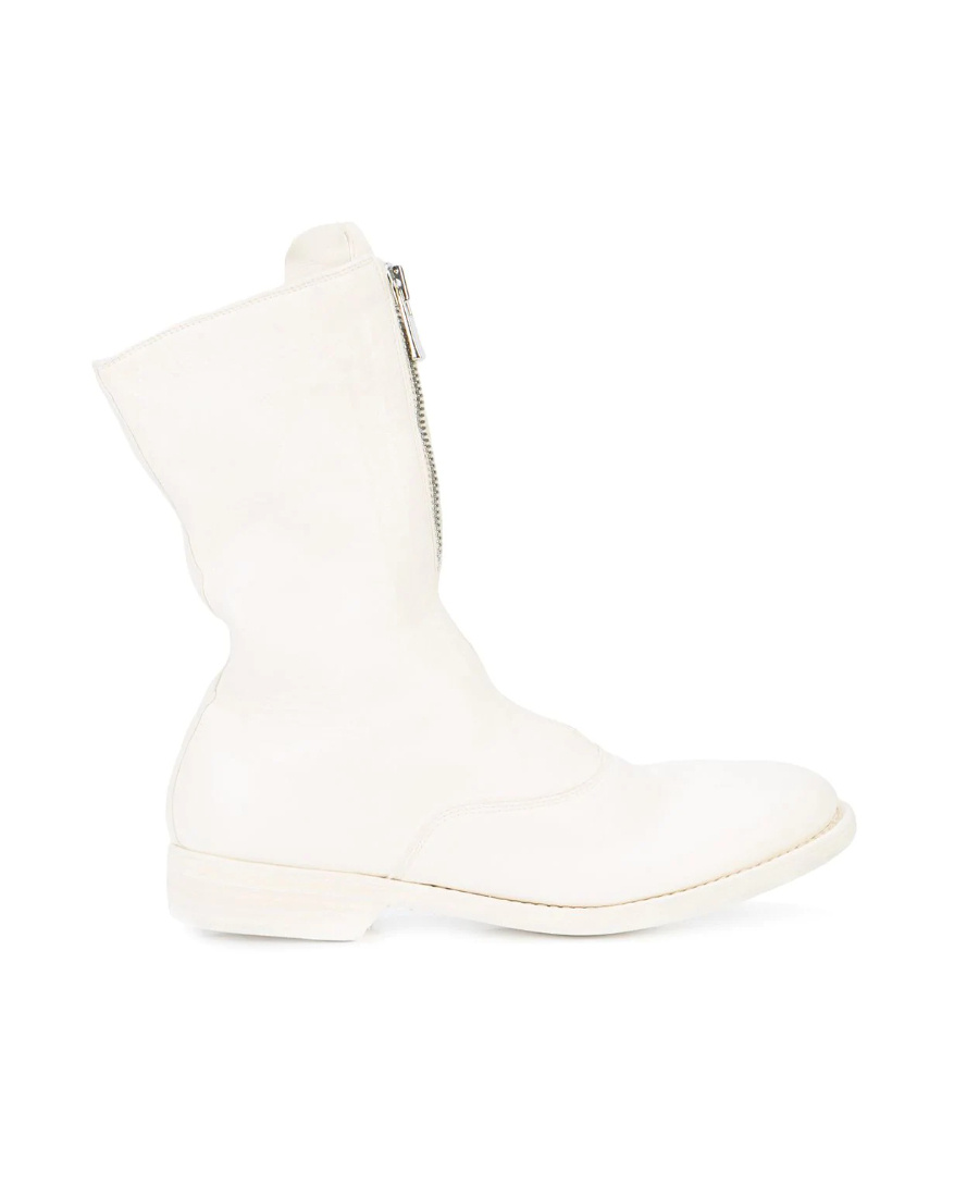 Guidi 310 Front Zipper Boots In White