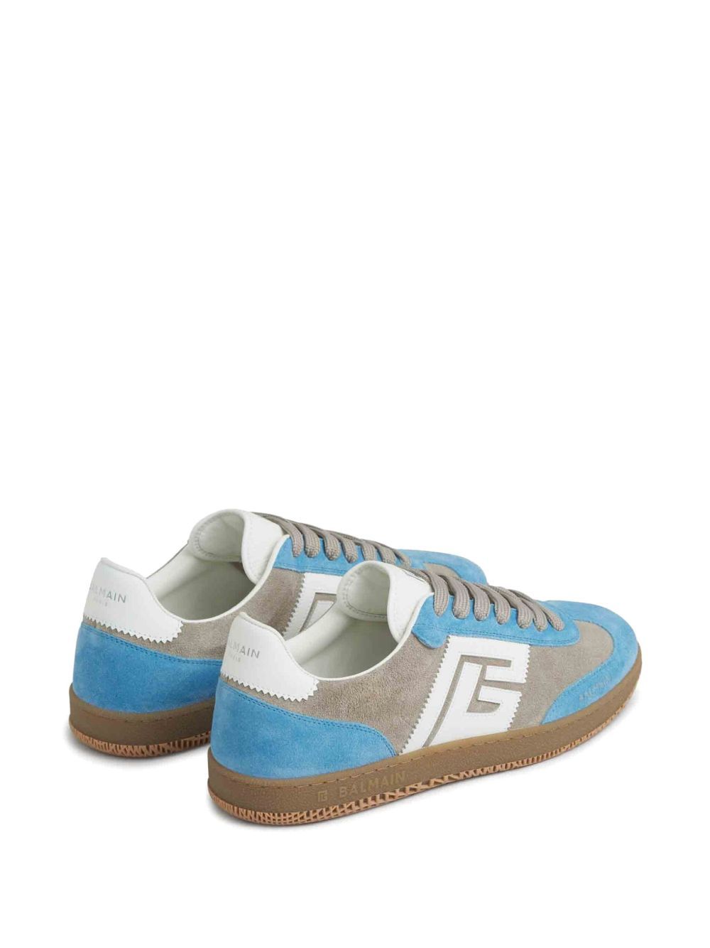 Balmain Lace-up Low-cut Casual Shoes In Multicolor