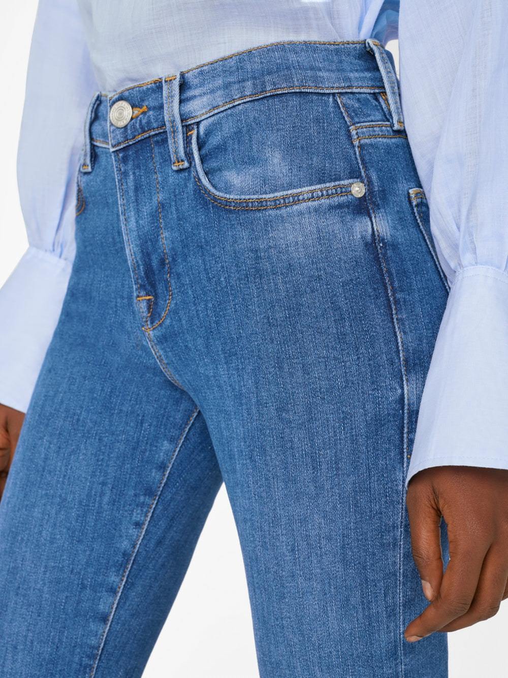 Frame Le High High-rise Flared Jeans In Blue