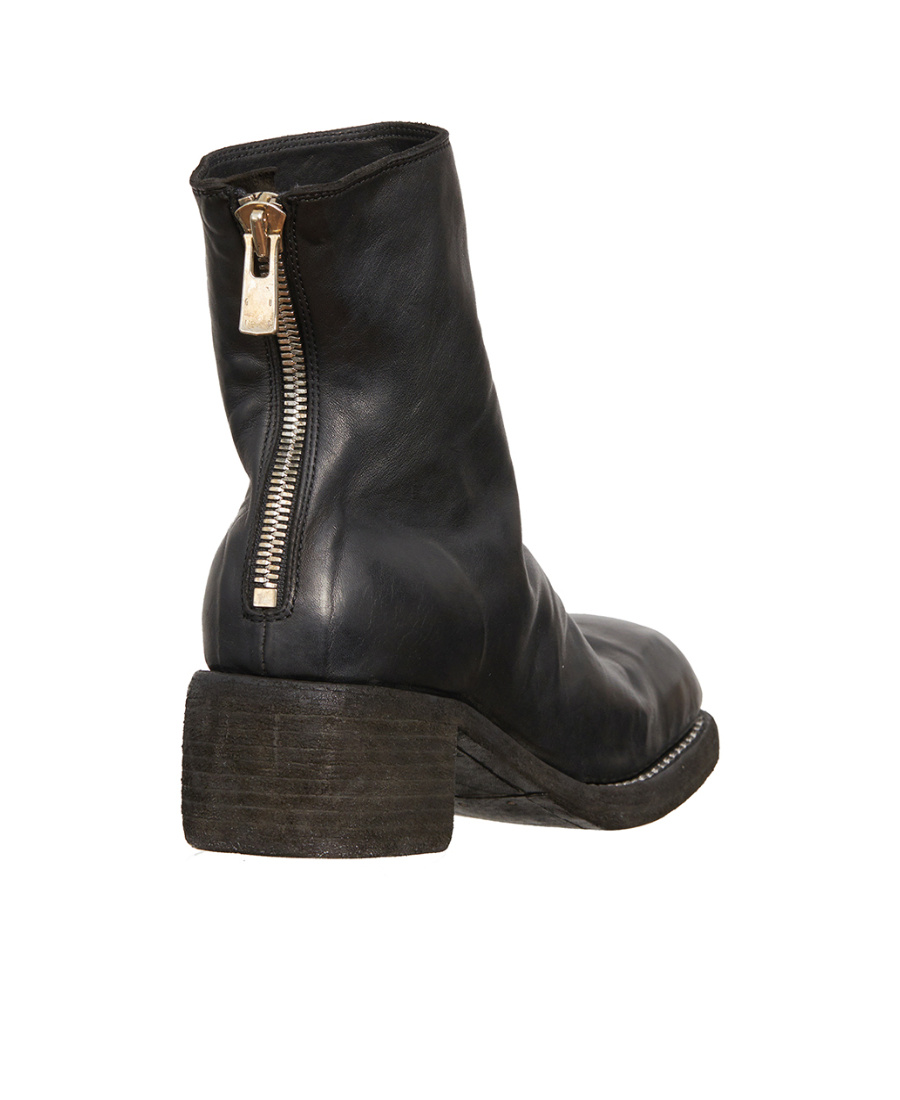 Guidi Back-zip Short Boots In Black