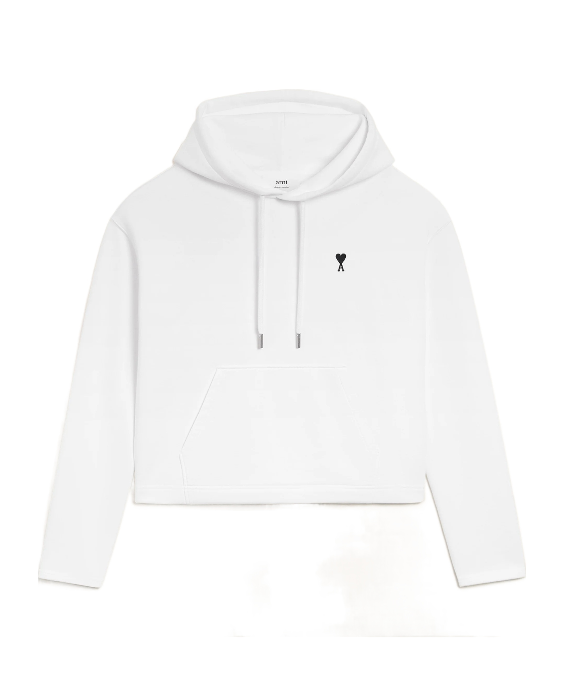 Ami Alexandre Mattiussi Ami Paris Ami Paris De Coeur Cotton Hoodie In White