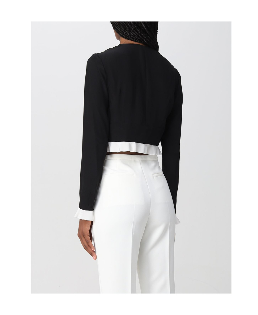 Red Valentino V-neck Blouse In Black