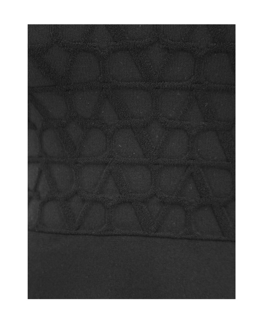 Valentino Black Short Dress With Toile Iconographe Motif