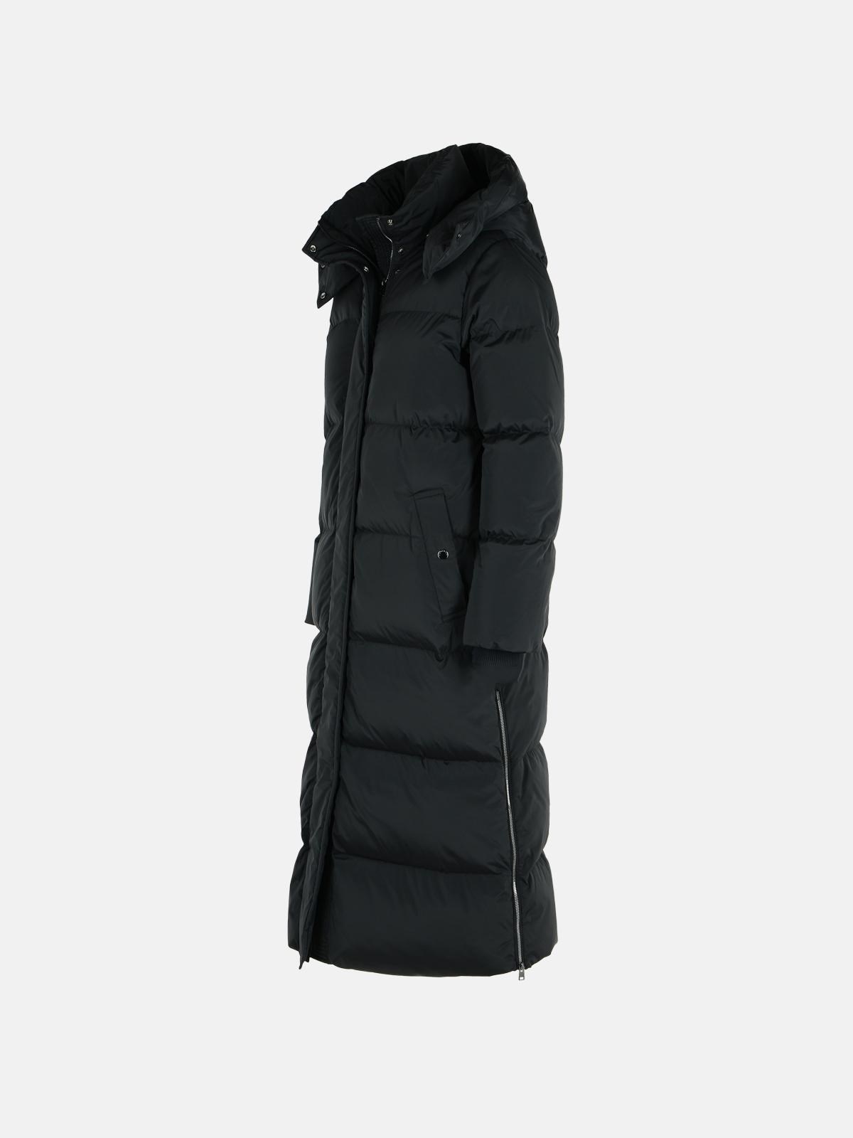 Woolrich Parka Kelly Lungo In Nylon Elasticizzato Nero In Black