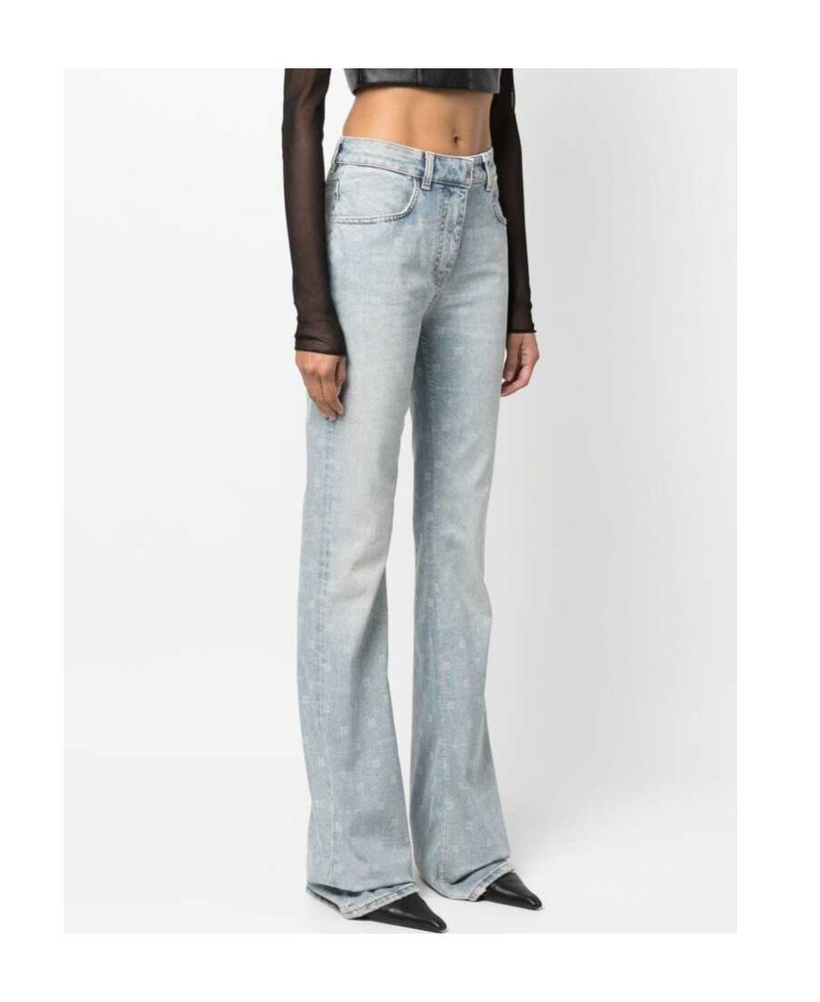 Givenchy 4g-motif Flared Jeans In Blue