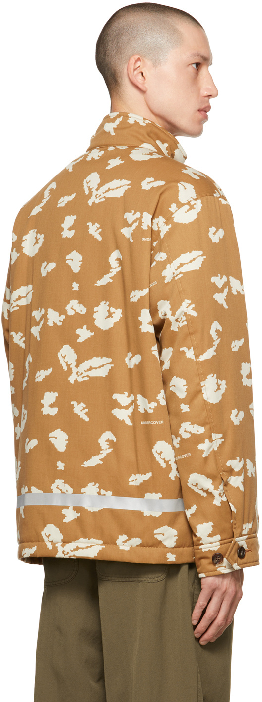 Undercover All-over Logo Light Jacket In Brown