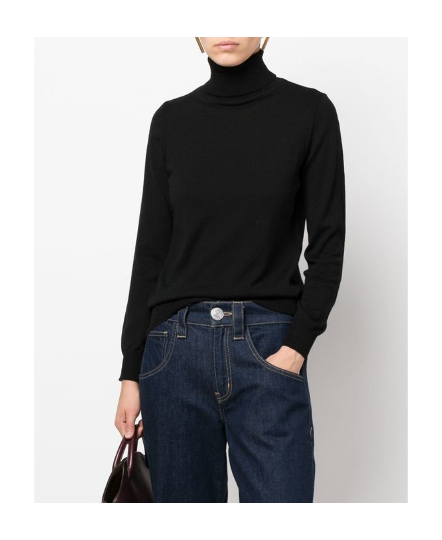 Apc Fine-knit Roll-neck Jumper In Black