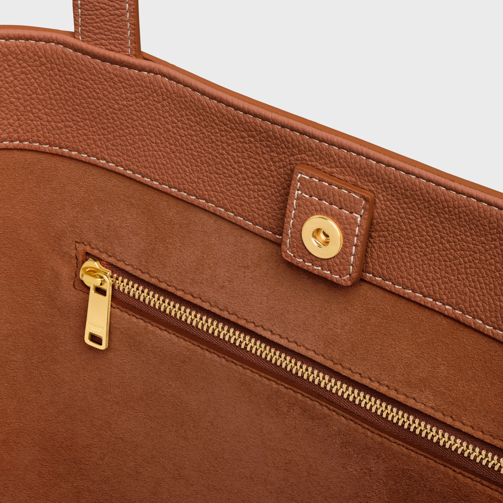 Celine Logo Handbag In Brown