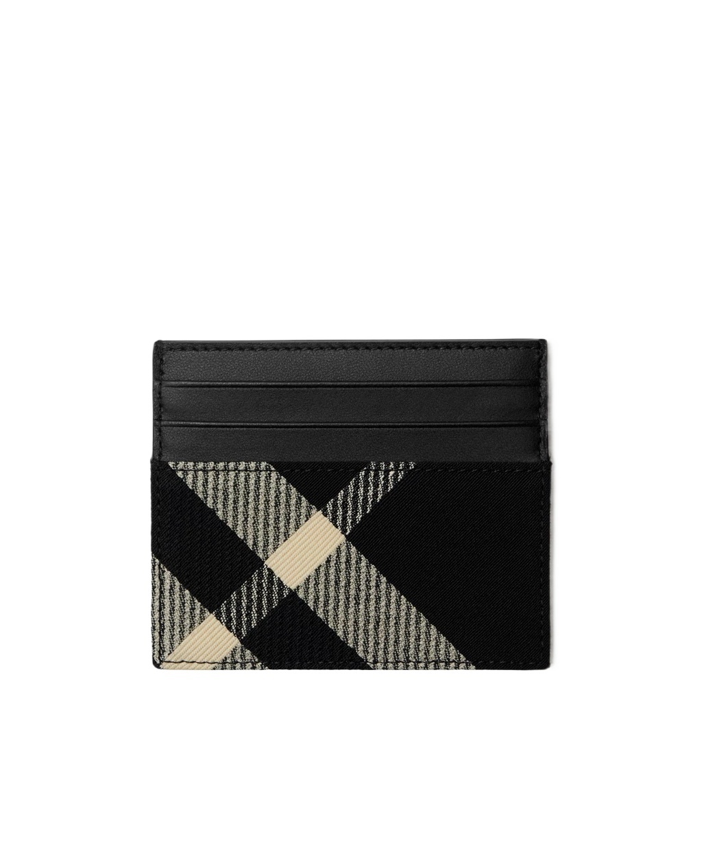 Burberry Tall Check Card Case In Black