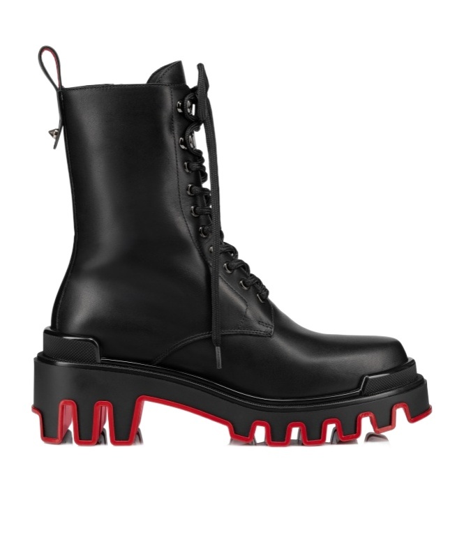 Christian Louboutin Lacing Short Boots In Black