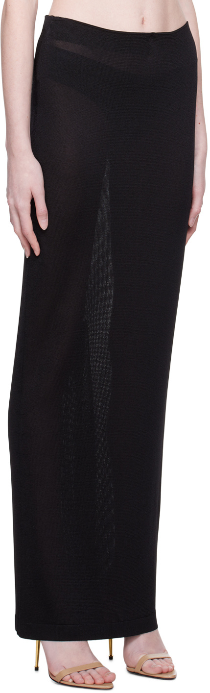 Tom Ford Semi-sheer Maxi Skirt In Black