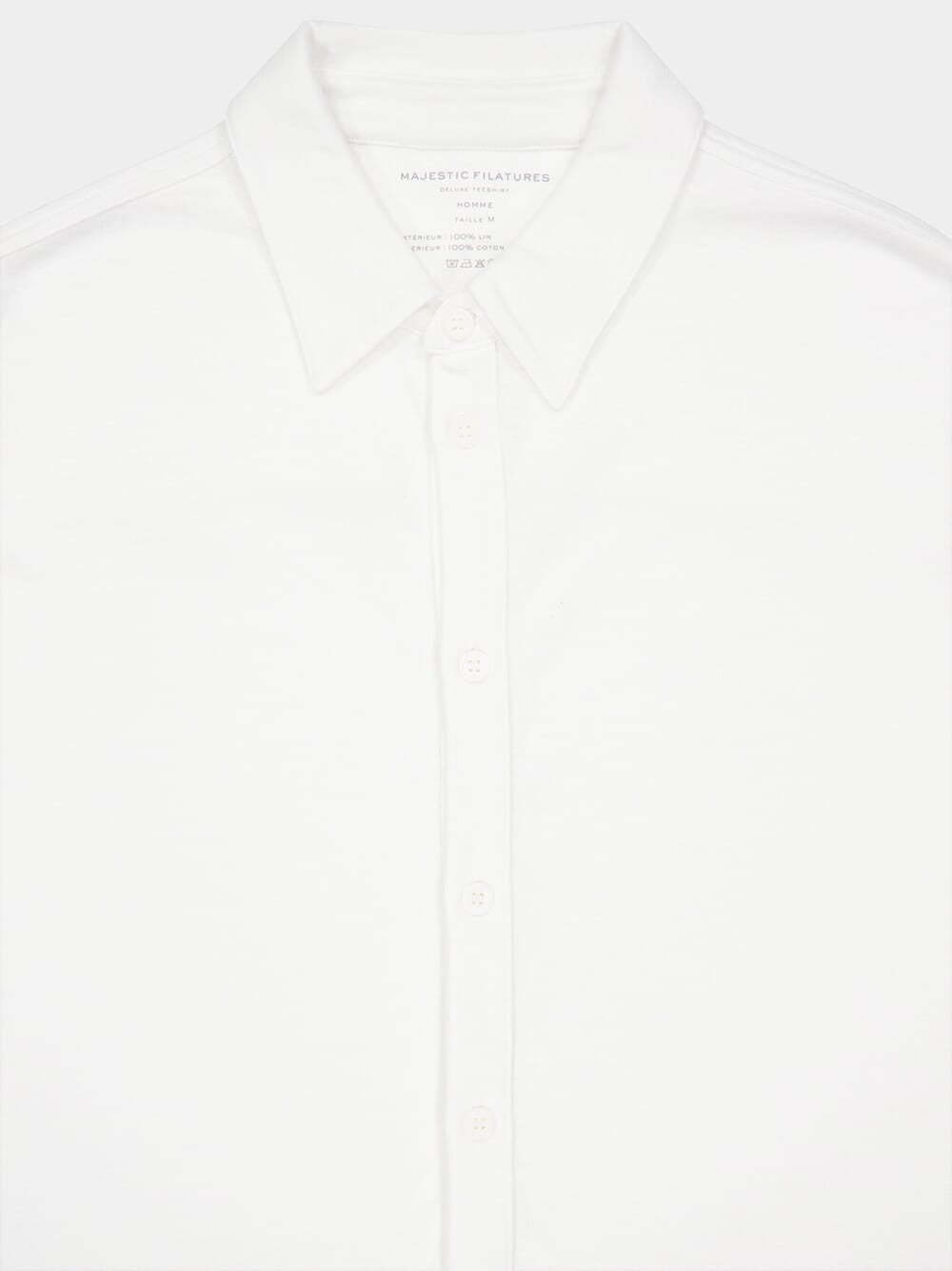 Majestic Round-neck Long-sleeve Shirt In White